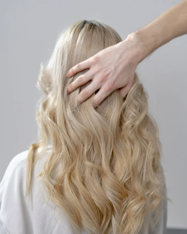 Soft buttery blonde curls